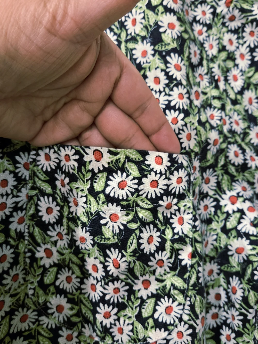 J. Crew Daisy Floral Print Short Sleeve Linen Shirt Men's Slim M
